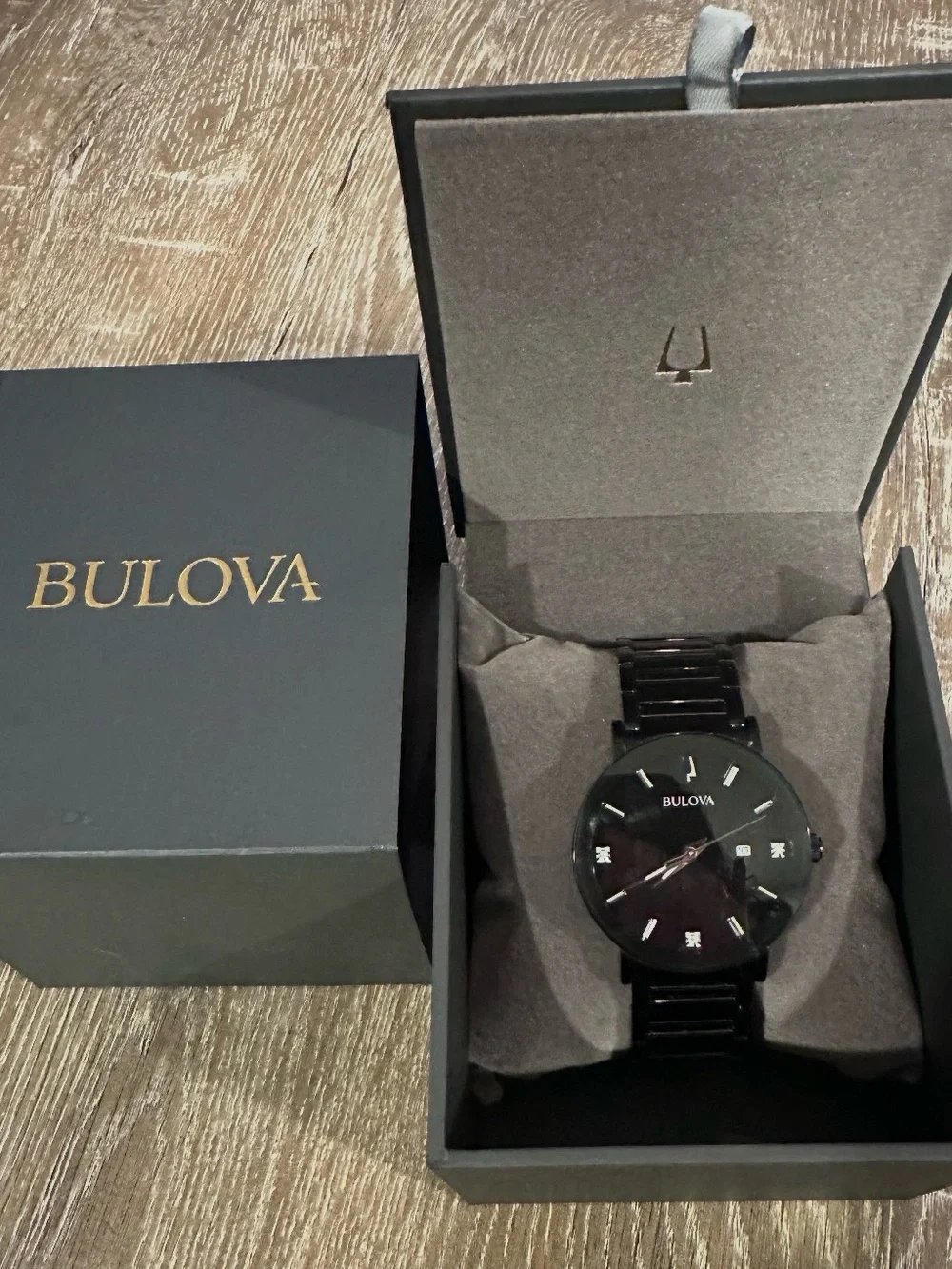 Bulova Futuro Black Stainless Steel Men's Watch
